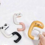 Gantungan Tas Meja Lipat Cantolan Praktis Table Hook Holder Serbaguna - Putih Pink Kucing - Image 3