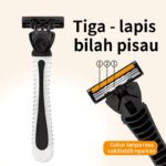 Pisau Alat Cukur Manual Set 6 1 Gagang Anti Slip - Image 6