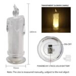 Lampu Lilin Akrilik LED Estetik Tanpa Asap Dekor Meja Kamar Unik - Kecil - Image 8