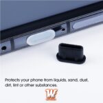 Tutup Pelindung Port Charger Type C Anti Debu Dust Plug - Hitam - Image 6