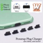 Tutup Pelindung Port Charger Type C Anti Debu Dust Plug - Hitam - Image 8