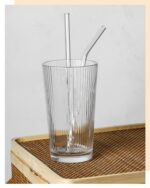 Sedotan Kaca Bening Bengkok 20cm Tahan Panas Reusable - Image 3