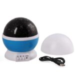 Lampu Tidur Hias Proyektor Desain Bulan Bintang Suasana Langit Romantis - Ungu - Image 4