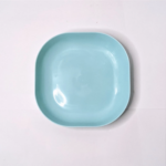 Piring Saji Snack Jerami Persegi Square Wheat Straw Anti Slip 13x13x2cm - Biru - Image 8