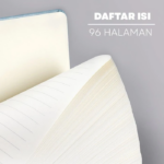 Buku Kulit Mini A6 Aesthetic Pelajar Mahasiswa Pekerja Kantoran Guru - Biru - Image 8