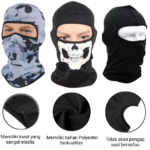Masker Ninja Pria Model Motor Berkendara Anti Debu Polusi Nyaman - Tengkorak - Image 8