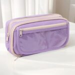 Tempat Pensil Korea Jumbo Aesthetic Premium Kapasitas Super Besar - Hitam - Image 2