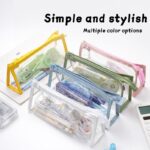 Kotak Tempat Pensil Bening Transparan Minimalis Multifungsi - Navy - Image 7