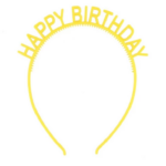 Bando Ulang Tahun Desain Happy Birthday Warna Warni Gaya Korea - Kuning