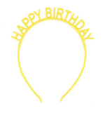 Bando Ulang Tahun Desain Happy Birthday Warna Warni Gaya Korea - Kuning