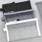 Pencil Case Jaring Transparan PVC Mesh Simple Korean Style - Image 3