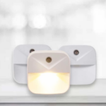 Lampu Tidur LED Sensor Otomatis Canggih Desain Modern Dekorasi Kamar - Bulat Putih - Image 4