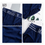 Boxer Pria 6711 Kolor Pendek Polos Cowok Underwear - Biru - Image 5