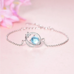 Gelang Titanium Alloy Wanita Korean Style Motif Planet Cantik Elegan - Bintang Pink - Image 9