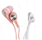 Handsfree Headset Earphone Karet Kabel Warna Color Matte Variasi Warna - Pink - Image 5