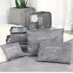 Set Perlengkapan Make Up 6 in 1 untuk Traveling dan Penyimpanan Praktis - ABU - Image 4