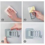 Hook Gantungan Tempel Lipat 4 Lubang Hanger Jemuran Serbaguna - Merah - Image 5