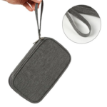 Pouch Dompet Travel Double Layers Mini Storage Organizer Cable Cord - Abu - Image 5