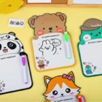 Papan Tulis Anak Whiteboard Belajar Karakter Lucu Spidol Cardboard - Singa - Image 4