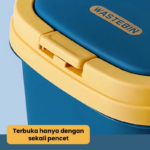 Tempat Tong Sampah Dapur Kamar Kotak Tertutup Plastik Simple Aesthetic - Image 4