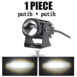 Laser Lampu Tembak Driving Mini LED Waterproof Super Terang dan Awet - Putih Putih