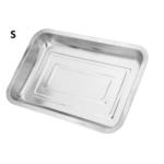 Baki Stainless Cekung Baking Tray Alat Saji Pemanggang Variasi Ukuran - S