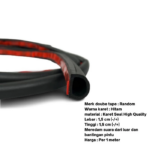 Karet List Pelindung Pintu Mobil Universal Metal Reflective Effect 5M - Full 5 Meter - Image 7