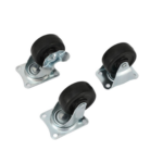 Roda Troli Etalase 4 Pcs Caster Merah Nylon PVC dengan Rem Putar - Rem - Image 7