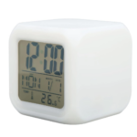 Jam LED Digital Lampu 7 Warna dengan Tampilan Waktu, Tanggal, dan Kalender - Image 2