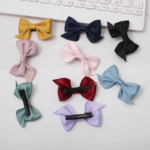 Jepit Rambut Pita Anak Lucu 2 in 1 Hair Pin Ribbon Cute Korea Style - Maroon - Image 3