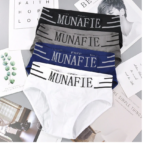 Boxer Pria 6711 Kolor Pendek Polos Cowok Underwear - Navy Munafie - Image 2