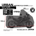 Tutup Motor Cover Jumbo Waterproof Tahan Air Anti Cakaran Kucing - Hitam - Image 5
