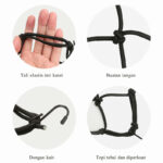 Jaring Helm Motor Tali Pengikat Barang Bagasi Helmet Net Serbaguna - Hitam - Image 7