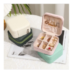 Box Penyimpanan Anting Kalung Aksesoris Perhiasan Simple Cantik Elegan - Pink - Image 6