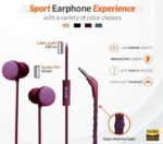 Earphone Sport Sound Headset Nylon Cable Elegant Style - Image 3