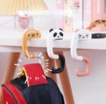 Gantungan Tas Meja Lipat Cantolan Praktis Table Hook Holder Serbaguna - Oren Hitam Rakun - Image 4