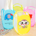 Keranjang Cucian Pakaian Baju Kotor Lipat Karakter Laundry Bag Nylon - Bear Pink - Image 2