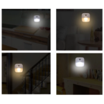 Lampu Tidur LED Sensor Otomatis Canggih Desain Modern Dekorasi Kamar - Bulat Putih - Image 5
