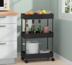 Rak Dapur Plastik Persegi 3-4 Susun Hemat Tempat dan Praktis - 3 Susun Putih - Image 3