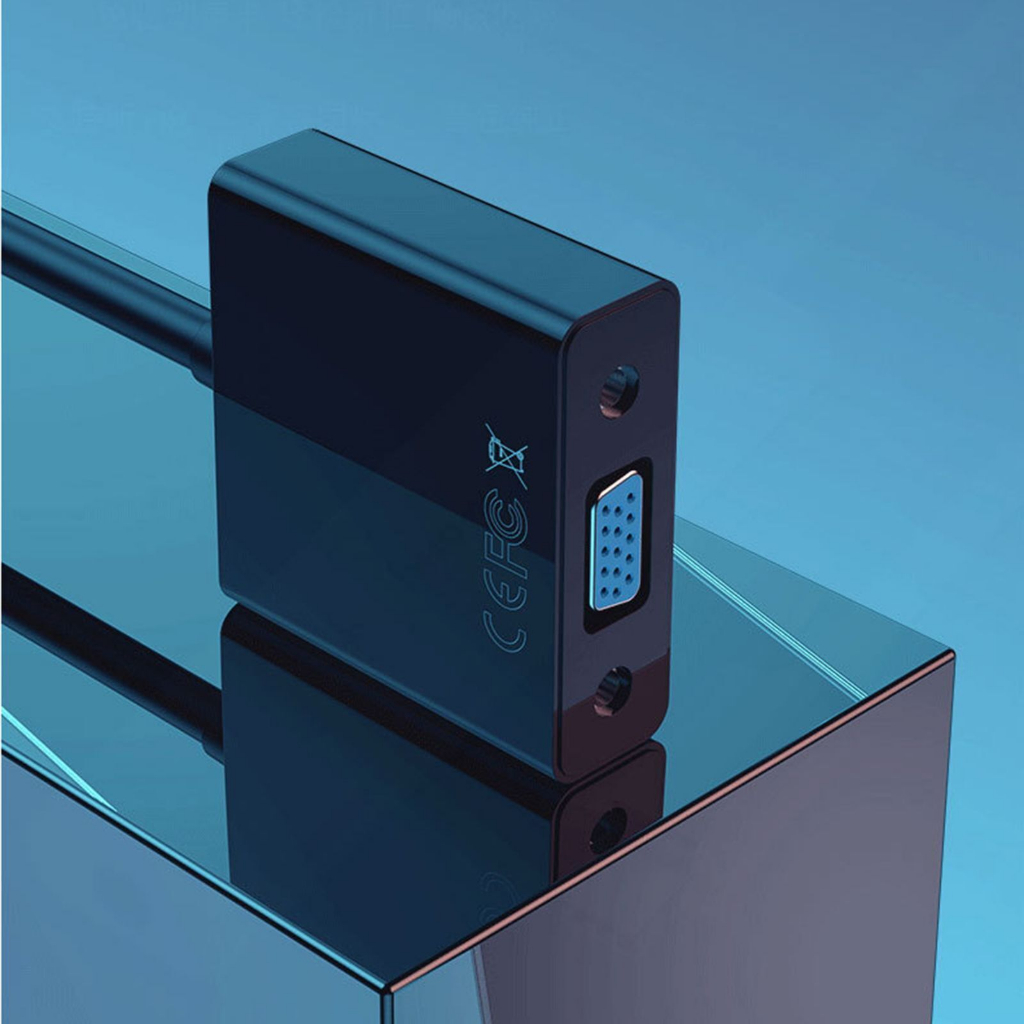 rBdywgcfEVU5PsZu3cOkwOmpK3LP4zUJAH0PnQD6 Konverter Kabel Adapter HDMI ke VGA Resolusi 1920*1080P - Image 1