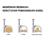 Klem Kabel Paku Beton Pipa Cable Clip Listrik Serbaguna - 17 - Image 6