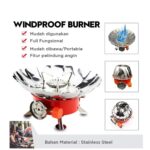 Kompor Camping Mini Portable Gas Stove Bulat Windproof - Image 4