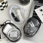 Mini Pouch Polos Aesthetic Transparan Tempat Charger Multifungsi PVC - Image 7