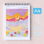 Sketchbook A4 Aesthetic Buku Gambar Spiral Vertikal Kertas Cream - Sunset