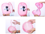 Keranjang Cucian Pakaian Baju Kotor Lipat Karakter Laundry Bag Nylon - Jerapah Pink - Image 5