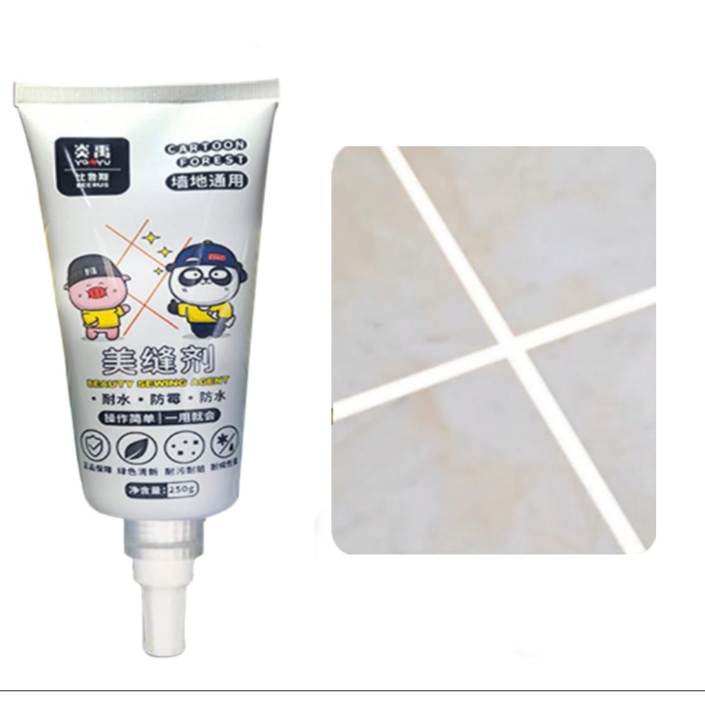 sg-11134201-7rbn5-lmidaek3b58rfe Pasta Dempul Pengisi Celah Keramik Tile Reform Waterproof - Putih - Image 1