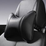 Bantal Kulit Penyangga Kepala Dan Leher PU Headrest Nyaman untuk Perjalanan