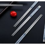 Sumpit Stainless Steel Sus 304 Satu Pasang Polos - Image 6