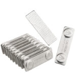 Nametag Magnet Caution Grade Super dengan Plat Besi Anti Karat - Silver - Image 7