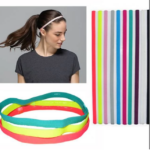 Mini Hairband Sport Headband Olahraga Ikat Kepala Silicone - Merah - Image 5